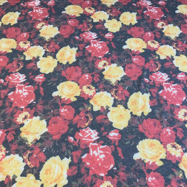 Vintage Roses Yellow and Red Head Hugger