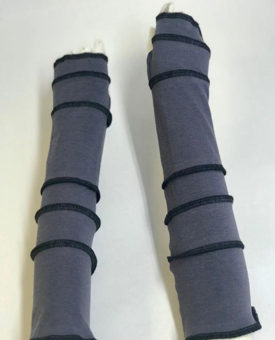 Grey with Black Arm Warmers