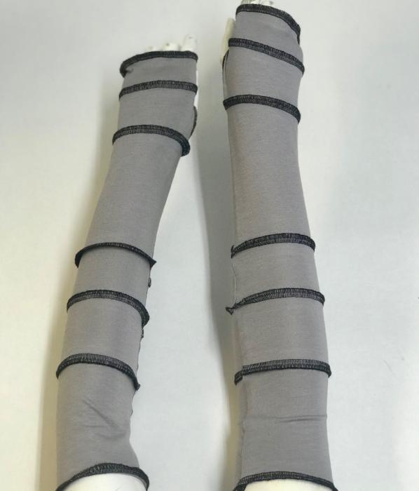 Light Grey with Black Arm Warmers