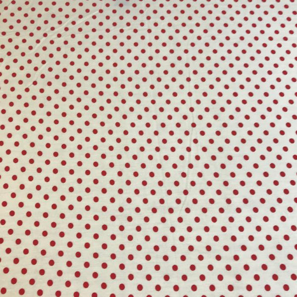 Red on White Tiny Polkadot Head Hugger