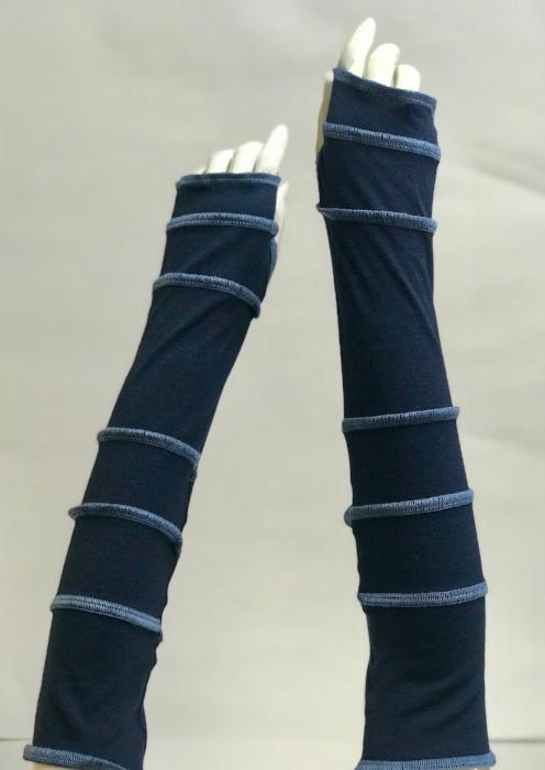 Navy with Sky Blue Arm Warmers