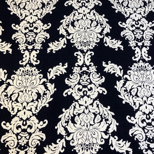 Floral Damask in Black and White Head Hugger