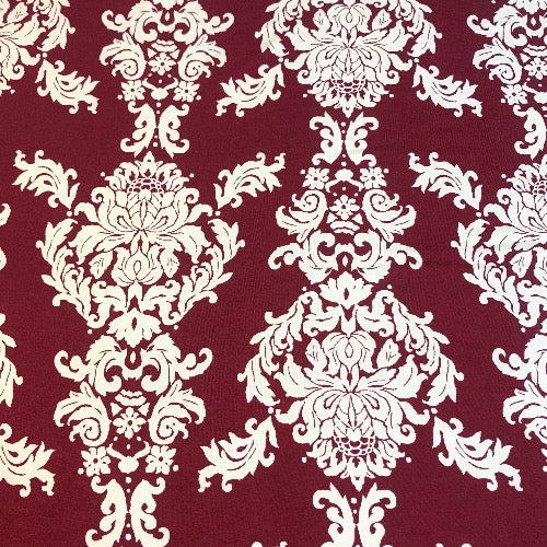 Floral Damask in Red and White Head Hugger