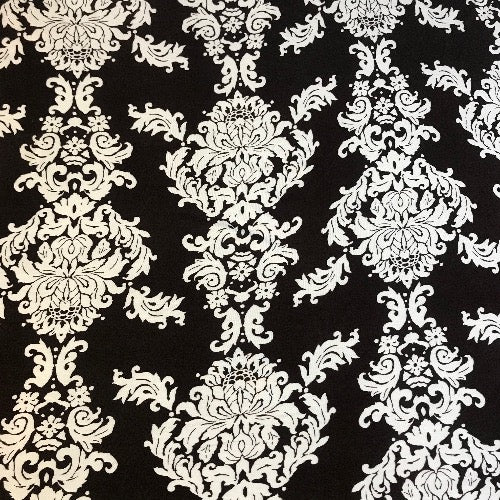 Floral Damask in Brown and White Head Hugger
